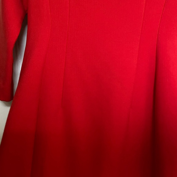 Ann Taylor fitted red sheath zipped dress size 0P - Picture 4 of 5